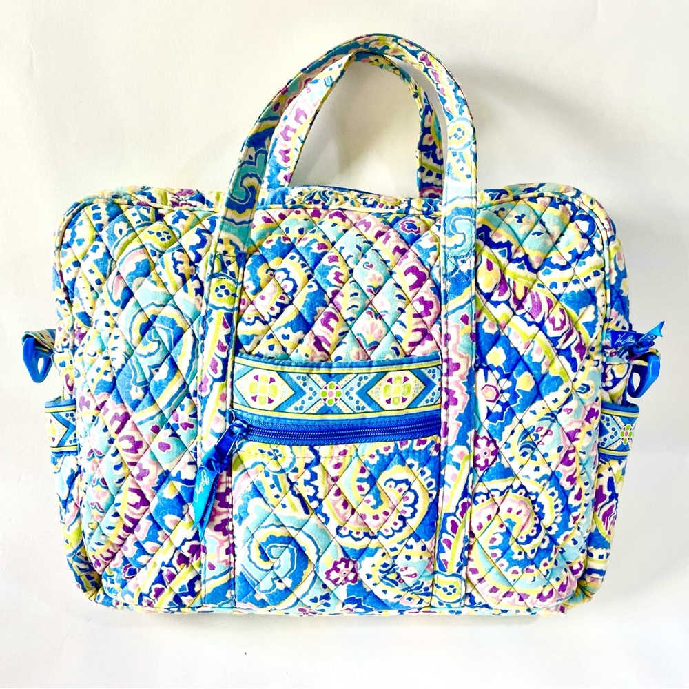 Vera Bradley Quilted Zip Top Travel Handbag